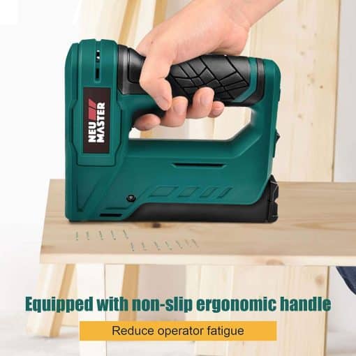 NEU MASTER Staple Gun Cordless, NTC0070 Li-ion Rechargeable Battery Staple Guns kit with Staples and USB Charger, Power Tacker for Upholstery, Material Repair, Decoration, Carpentry, Furniture DIY