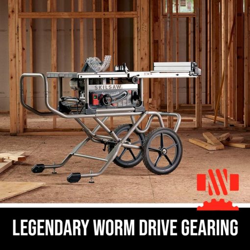 SKIL 10 Inch Heavy Duty Worm Drive Table Saw with Stand - SPT99-11