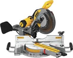 DEWALT Miter Saw, 12 Inch Double Bevel Sliding Compound, Stainless Steel Detent Plate with 10 Stops, Cam-Lock Handle, For Quick & Accurate Miter Angles, Corded (DWS779)