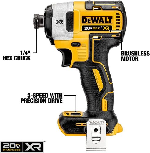 DEWALT 20V MAX Cordless Drill and Impact Driver, Power Tool Combo Kit with 2 Batteries and Charger, Brushless (DCK283D2)