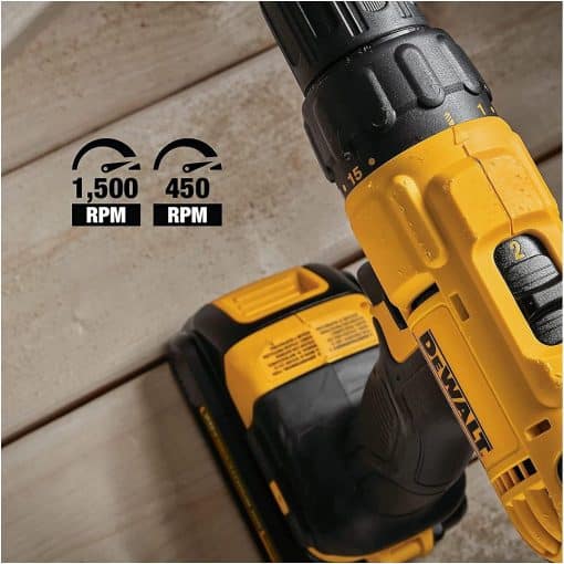 DEWALT 20V MAX Cordless Drill and Impact Driver, Power Tool Combo Kit with 2 Batteries and Charger, Yellow/Black (DCK240C2)