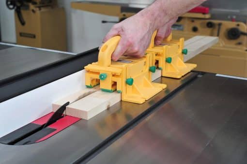 MICROJIG GRR-RIPPER DVC-538K2 Match Fit Dovetail Clamps, Yellow/Green & Grr-Ripper GR-100 3D Table Saw Pushblock, Yellow